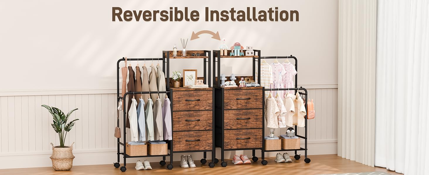 dresser with clothes rack-6