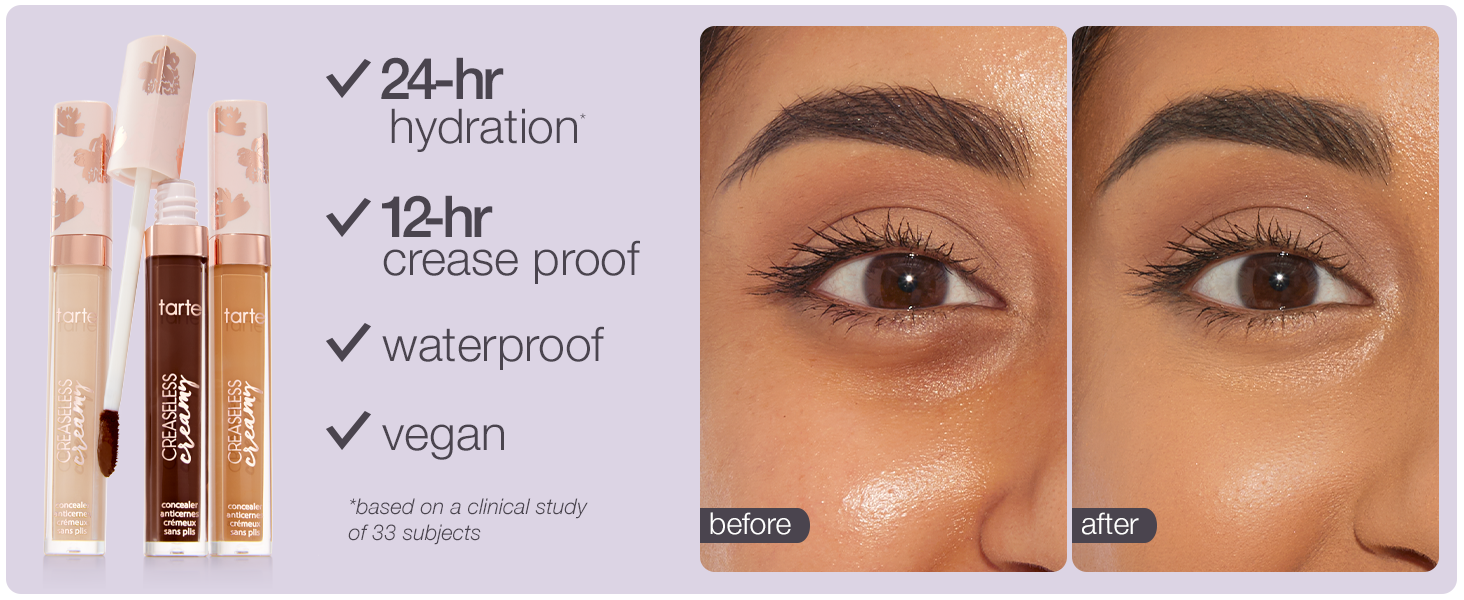 24-hr hydration 12-hr crease proof waterpoof vegan