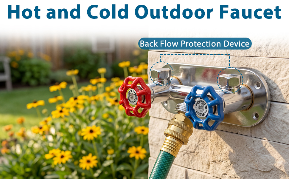 hot and cold outdoor faucet