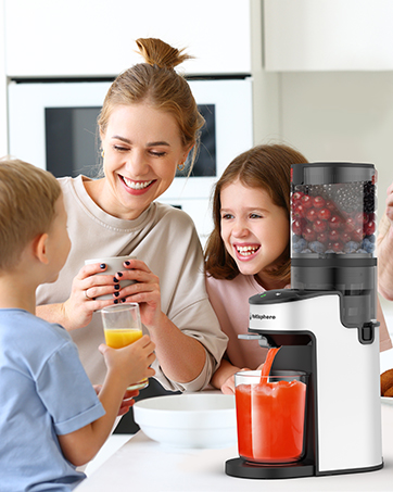 Voltisphere Cold Press Juicer,400W Juicer Machines,4.9"Wide Feed Chute Slow Masticating Juicer fo...