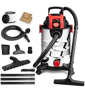 Shop-Vac 8 Gallon 4.0 HP Wet/Dry Vacuum with Blower Function, Stainless Steel Tank, Portable Shop...
