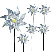 18 Pack Reflective Pinwheels for Yard and Garden,Scare Birds Away for Garden Decor,Bird Scare Dev...