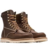 SUREWAY 6in Wedge Moc Soft/Steel Toe Work Boots for Men,Premium Full-Grain Leather,GoodyearWelt,S...