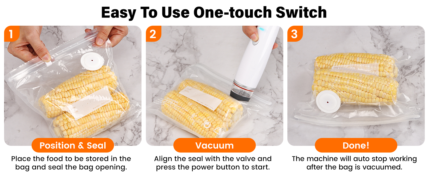 MZROT 1800mAh Cordless Vacuum Sealer for Food