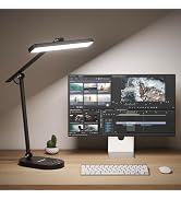HONEYWELL Desk Lamp for Home Office, Dimmable LED Desk Light with USB A+C Dual Charging, 4 Modes ...