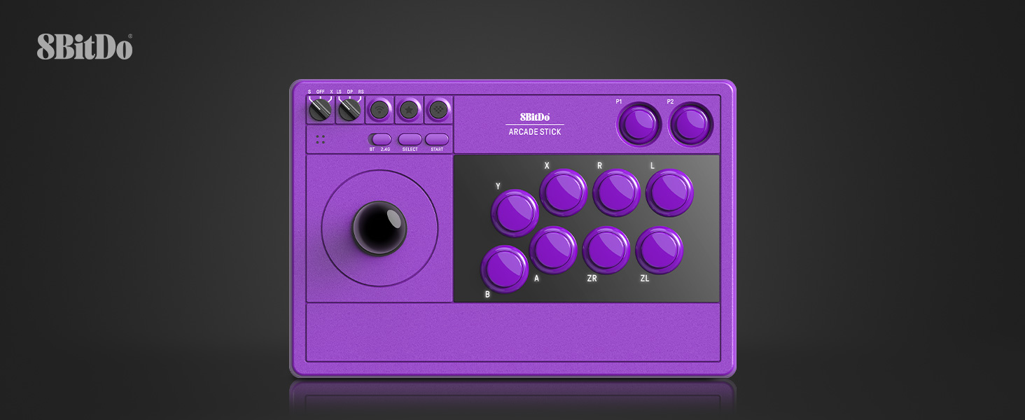 8BitDo Arcade Stick – Purple