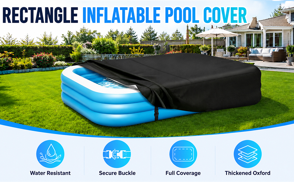 Rectangle Inflatable Pool Cover