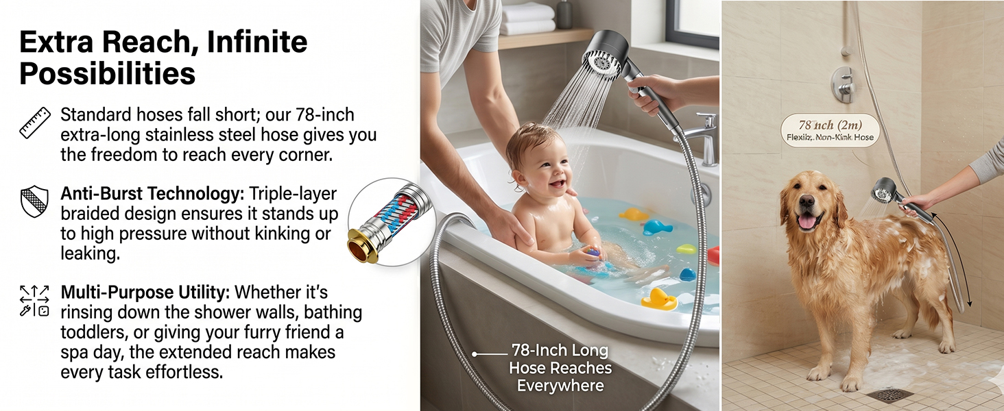 filtered shower head for hard water