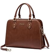 LOVEVOOK Purses and Handbags for Women, Vintage-Style Leather Top Handle Shoulder Bag Satchel Tot...