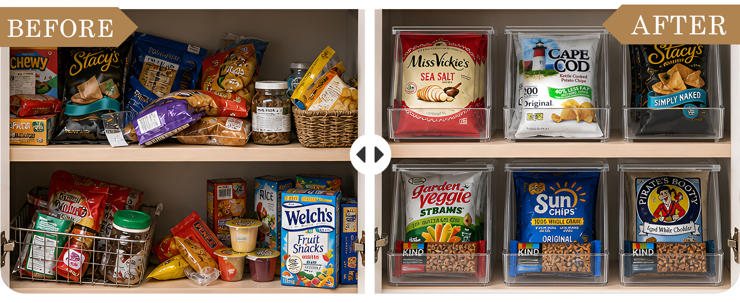 stackable storage bins open front