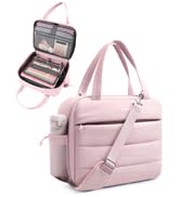 Puffer Zipper Binder 3 Ring with Pencil Pouch, 3" D-ring Binder with Zipper and Shoulder Strap, 6...
