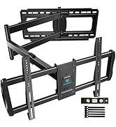 PERLESMITH TV Wall Mount Full Motion for 32-65 Inch Flat Curved Screen TVs, TV Mount with Swivel ...