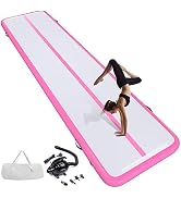 GONFLABLE 10ft 13ft 16ft 20ft Inflatable Air Gymnastics Mat Pink/Purple Track Tumbling Mats with ...