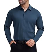 COOFANDY Mens Dress Shirts Long Sleeve 4-Way Stretch Wrinkle Free Shirts Button Down Business For...