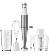 Immersion Blender Handheld, Corded Electric Blenders Portable Stick Mixer with 2 Mixing Speed and...