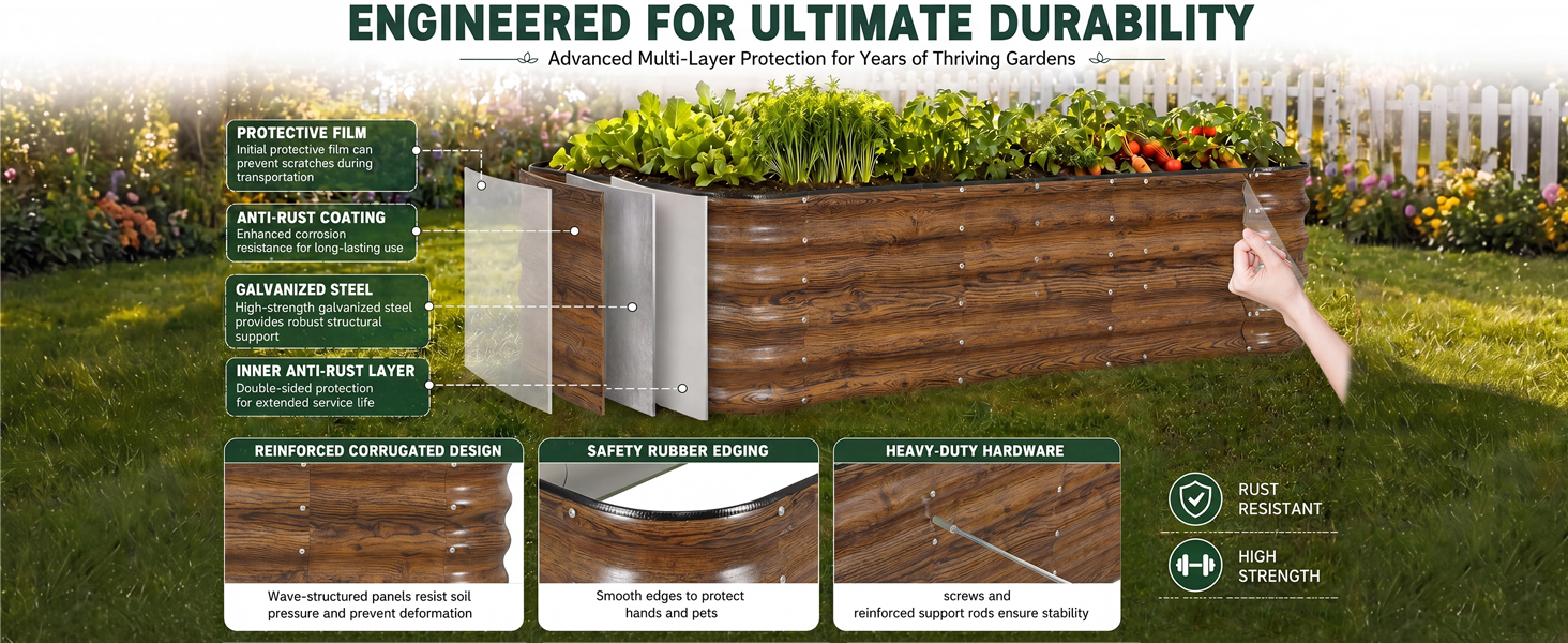 3Pcs flower bed