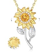 FANCIME Compass Necklace for Women Sterling Silver Compass Jewelry Opal Pendant Fine Jewelry Gems...