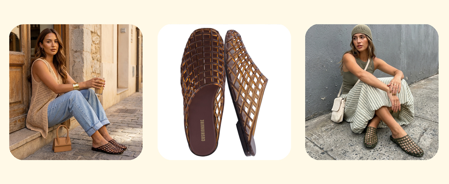 Lab, cushionaire, slip-on jelly sandal, lifestyle