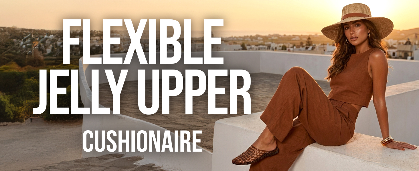 Lab, cushionaire, slip-on jelly sandal, lifestyle