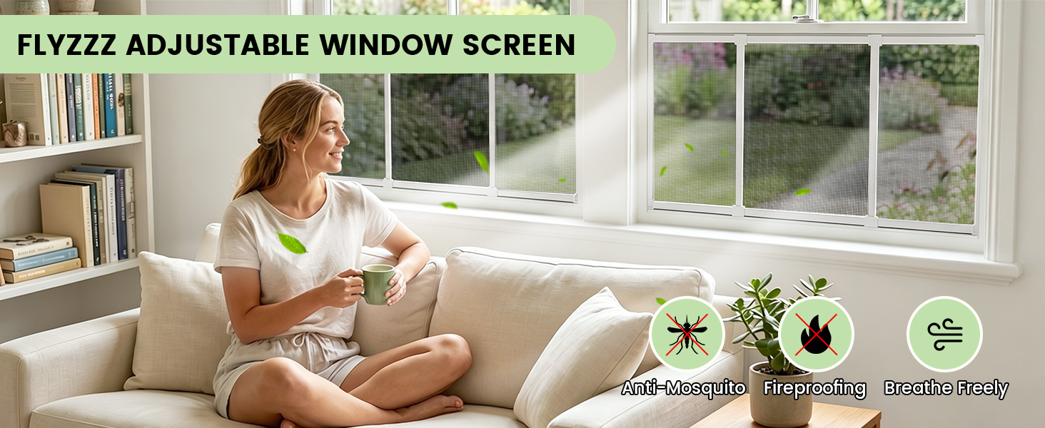 Adjustable window screen