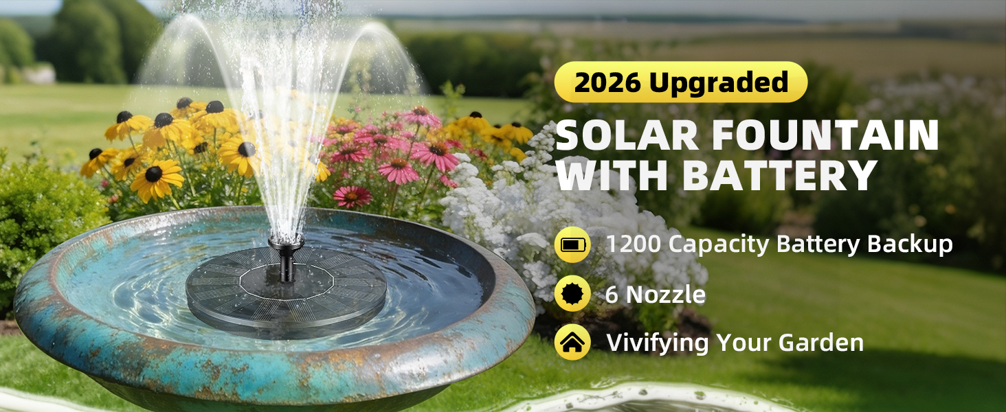 solar bird bath fountain