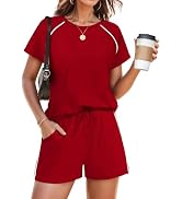 KOLAOYEP Women’s 2 Piece Outfits, Summer Lounge Sets Travel Clothes Trendy Vacation Wear with Shorts