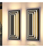 ZSMAIKU Dusk to Dawn Outdoor Led Wall Lights, 23.6 in Long Exterior Lighting Fixtures,Black Outdo...