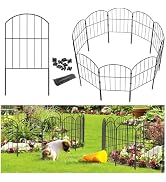 Goovilla Garden Fence, Total 10ft(L) x 21in(H) Garden Fencing Animal Barrier, 10 Pcs Rustproof Me...