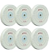 SALI 4 Pack Polishing Wheel for Bench Grinder Buffing Wheel 6 inch 2 *Yellow Cotton?1*White Cotto...
