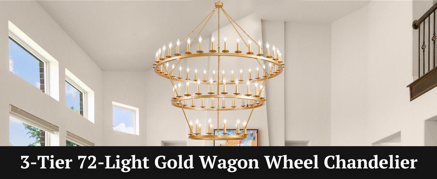 2 tier wagon wheel chandelier