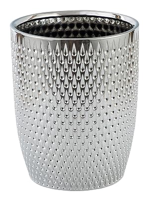 Silver Small Wastebasket