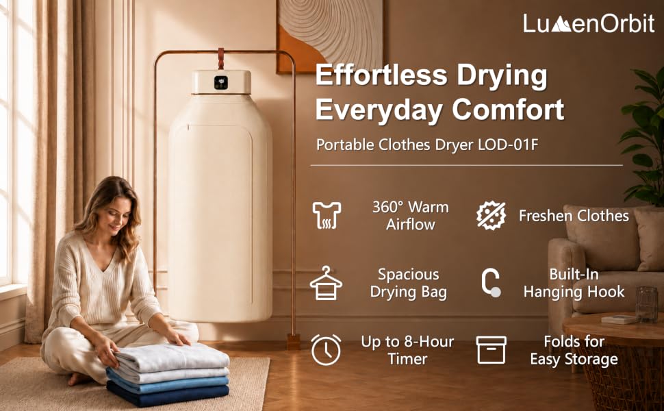 LumenOrbit Portable Clothes Dryer LOD-01F 01