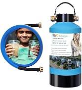 H&G lifestyles Whole House Iron Filter for Well Water,Inline Water Filter for Garden Hose,Reduce ...