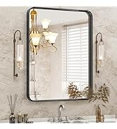 Sweetcrispy 30x40 Inch Black Bathroom Mirrors for Wall, Bathroom Mirrors for Over Sink, Rectangle...