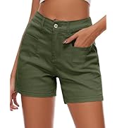 Rasutina Women Stretchy Jean Shorts High Waisted Denim Shorts for Women Chino Cargo Shorts Women'...