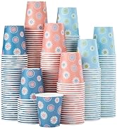 SIUQ 600 Pack 5 oz Paper Cups, White Paper Disposable Cups, Small Bathroom Mouthwash Cups, Hot/Co...