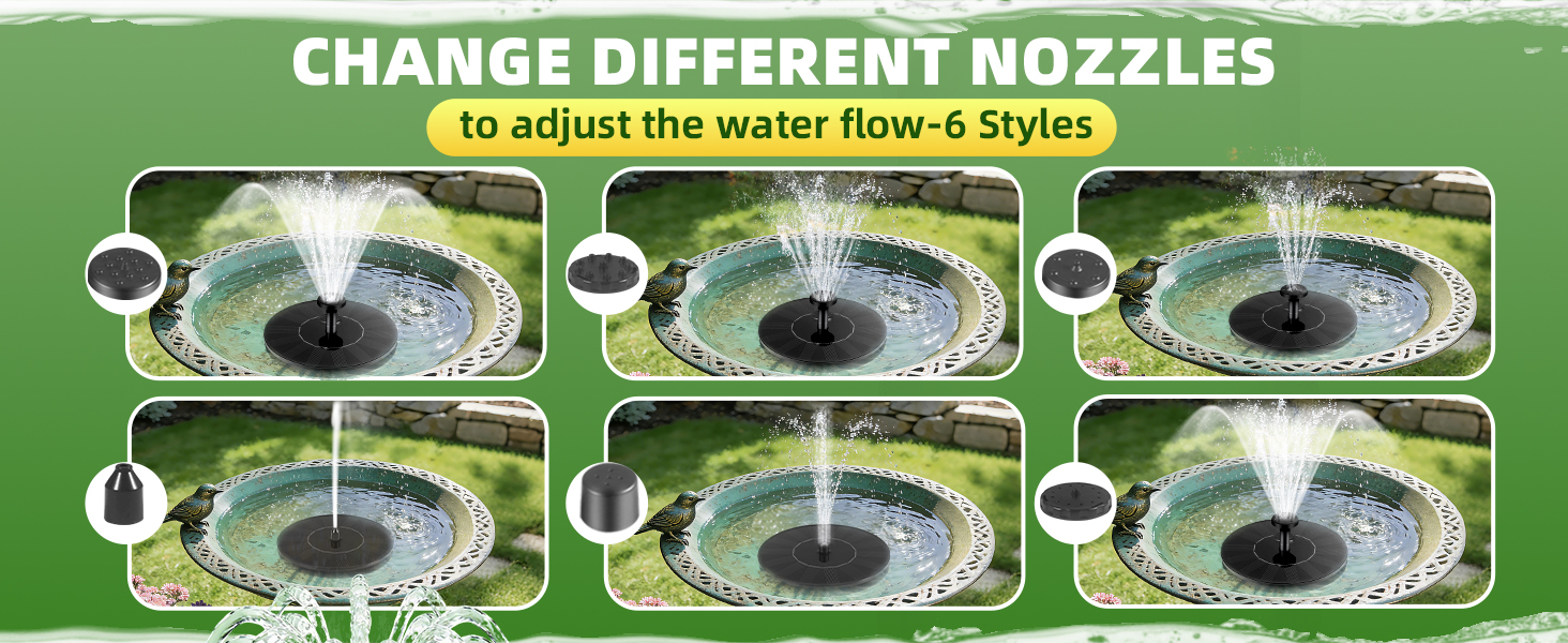 solar bird bath fountain