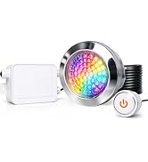 Generalman RGB Spa LED Light, 2-Inch Waterproof Multi-Color LED Light for Hot Tubs, Cold Plunge P...