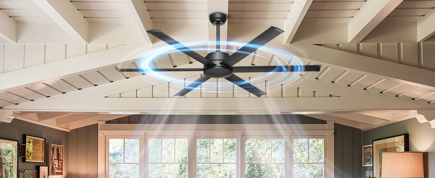 60 inch ceiling fan without light and remote app control black outdoor ceiling fan modern