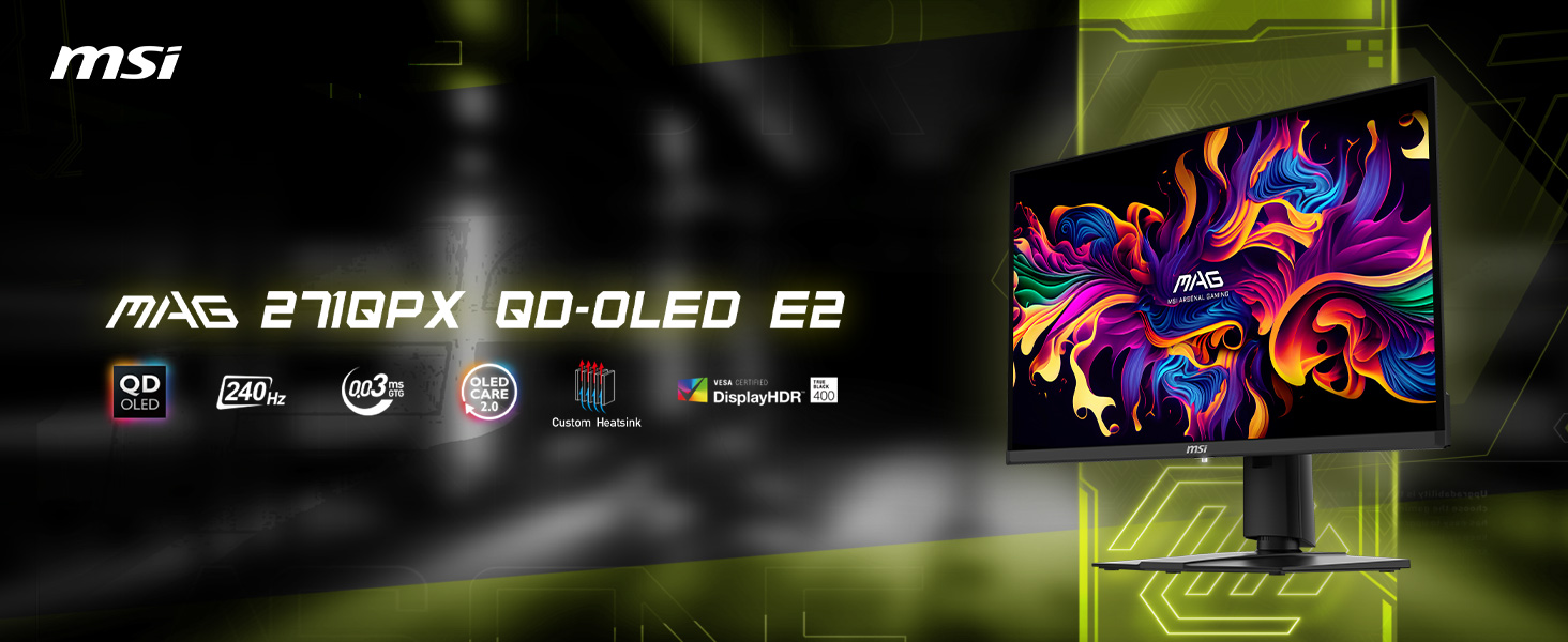MAG 271QPX QD-OLED E2 Gaming Monitor
