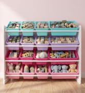 Humble Crew Toy Storage Organizer with 12 Removable Storage Bins for Kids Playroom, 4-Tier Toddle...