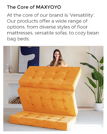 MAXYOYO Bean Bag Chair for Living Room, Upholstered Loveseat Sofa Couch with Deep Seating, Wide A...