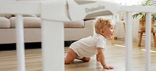 Babelio Machine Washable Crib Mattress Topper, Soft Breathable Silicone Foam Toddler Mattress Top...
