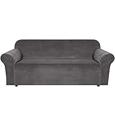 H.VERSAILTEX Plush Chenille Dog Bed Cover Thick Soft Sofa Cover for 3 Cushion Couch Anti Slip Cou...