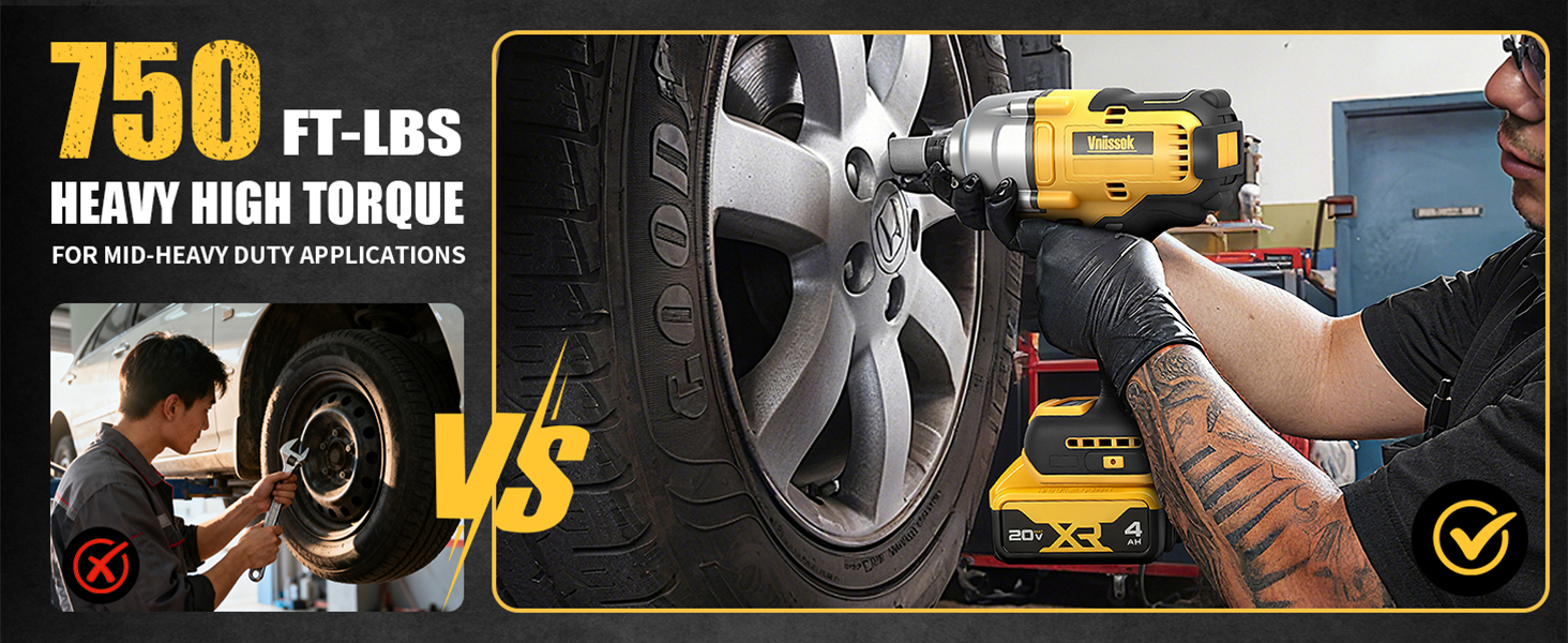 Cordless Impact Wrench 1/2” for Dewalt 20v Battery(No Battery) Electric Impact Gun Impact Driver