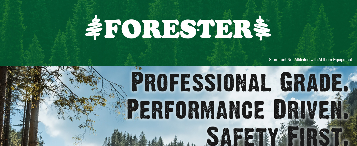Forester brand logo with forest and trees