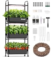 Hydroponics Growing System Kit, 16 Pods Indoor Garden with 28W Full Spectrum LED Grow Light, Auto...