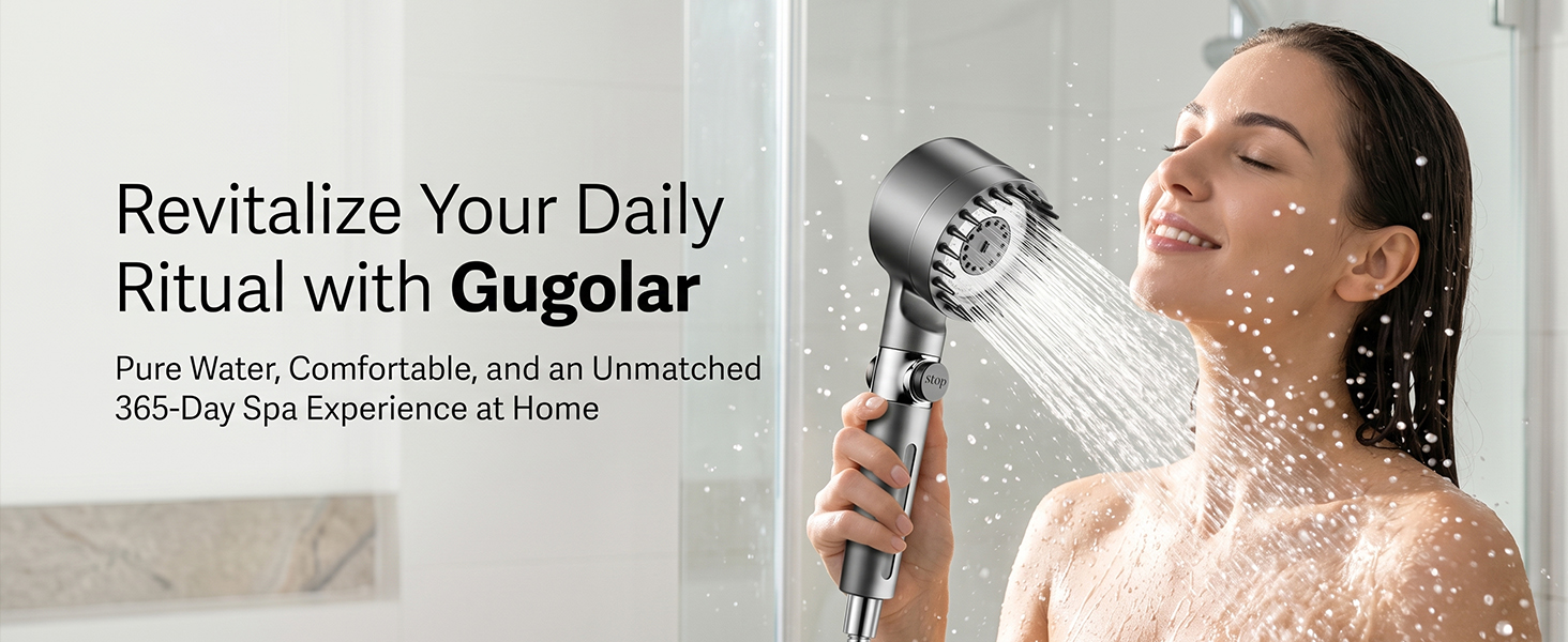 filtered shower head for hard water