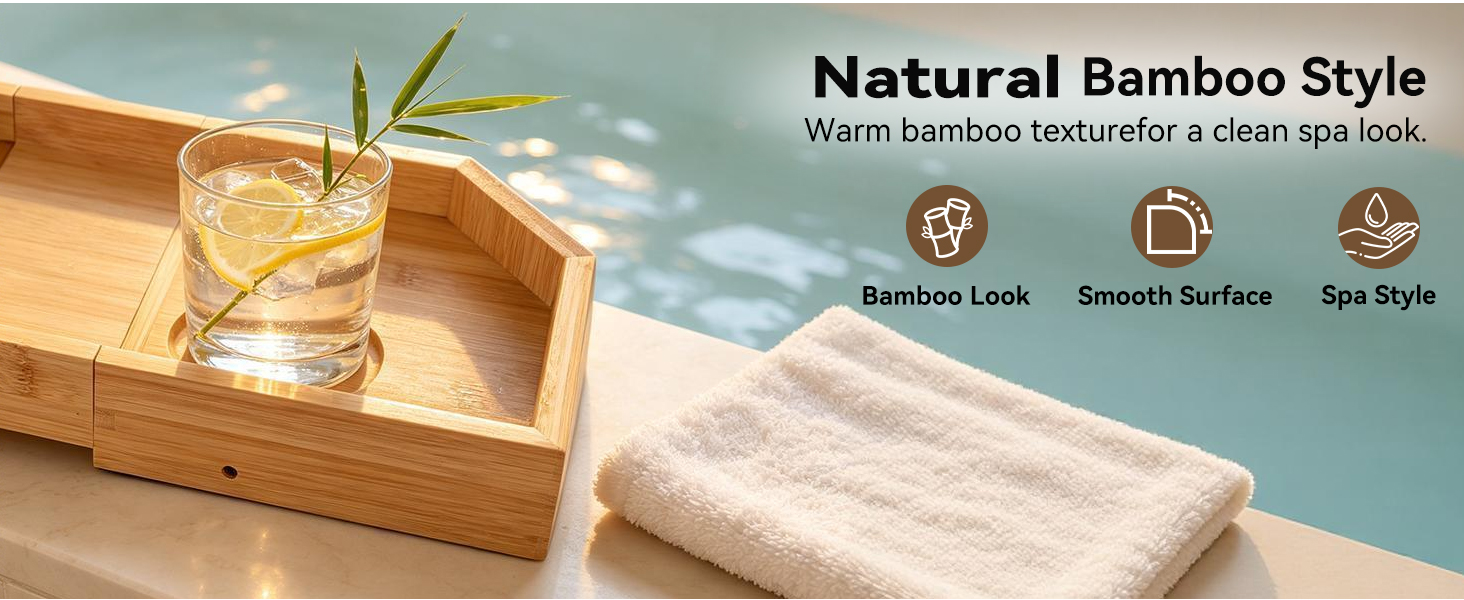 bamboo bathtub tray