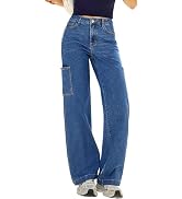 Sidefeel Women's Bell Bottom Flare Jeans High Waisted Stretchy Ripped Distressed Raw Hem Denim Pa...